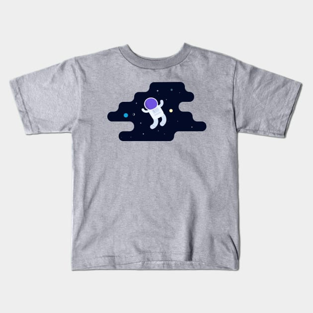 Amazing Space Astronaut T-Shirt Kids T-Shirt by happinessinatee